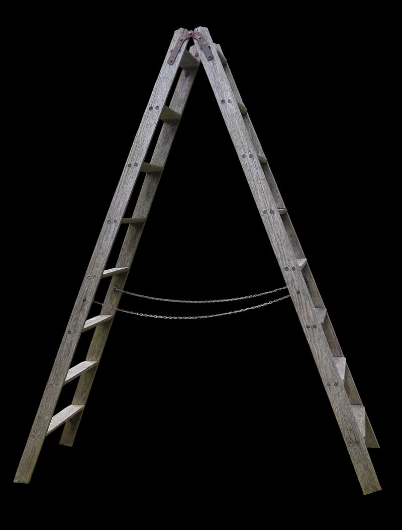 Repurposed Ladder Plant Stand